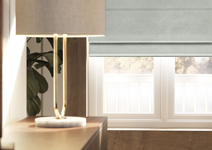 Odessa Velvet, Smoke - Twist&Fit Roman Blind - Image 5